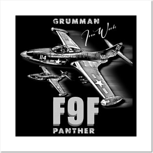 Grumman F9F Panther Carrier-Based Jet Fighter Posters and Art